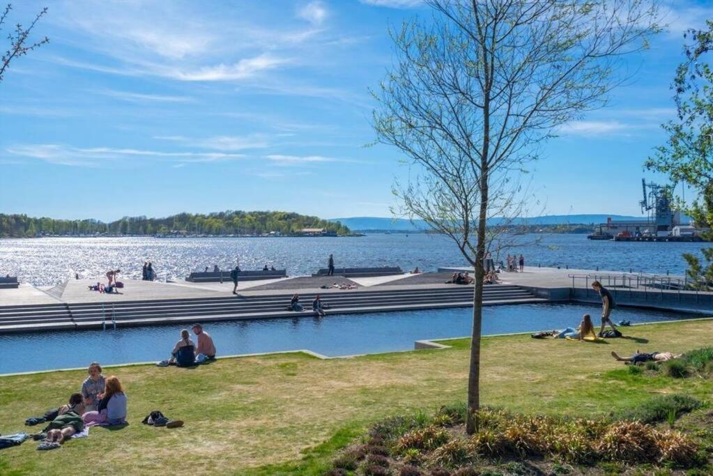 Luxury 2-Bedroom Apartment With Seaview In Oslo City Center Buitenkant foto